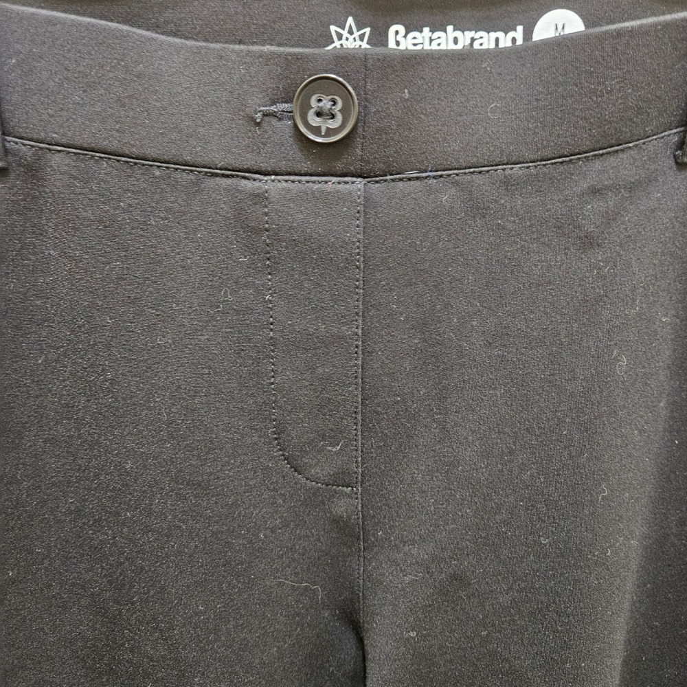 Betabrand Women's Medium Petite Black Dress Pants Stretch Career‎ - Picture 3 of 9